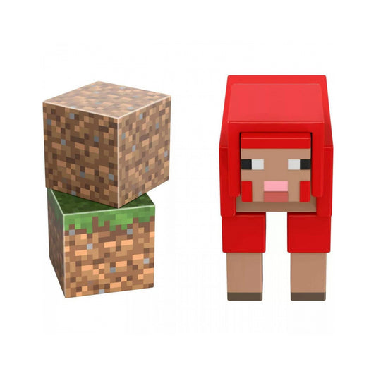 Minecraft Craft-A-Block Figure - Red Sheep - Maqio
