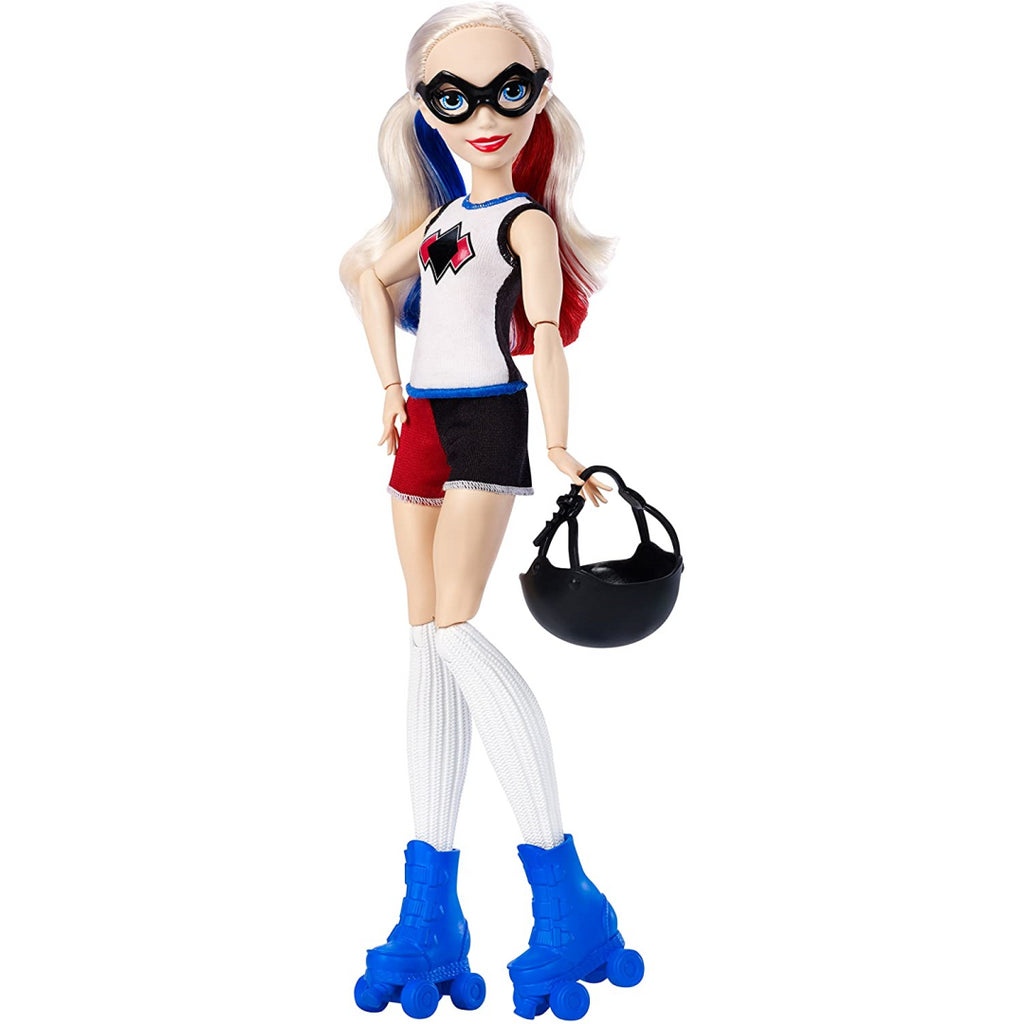 DC Super Hero Girls Harley Quinn Roller Derby Fashion Doll FJG84 - Maqio