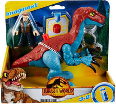 Imaginext Jurassic World Action Figure - Therizinosaurus & Owen Dinosaur