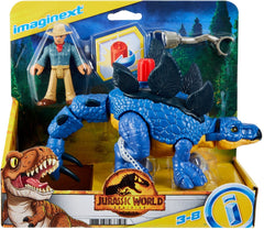 Imaginext Jurassic World Action Figure - Stegosaurus And Dr Grant