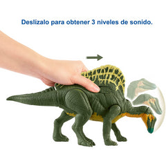Jurassic World Roar Attack Dinosaur Figure with Movable Joints & Sounds - Ouranosaurus - Maqio