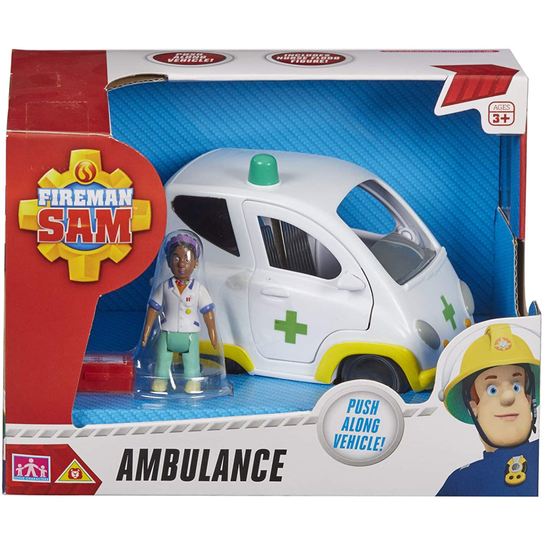 Character Gaming Fireman Sam Ambulance Vehicle &  Nurse Flood Figure - Maqio