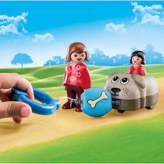 Playmobil 123 6pc Dog Train Car & Figure - Maqio
