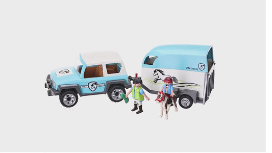 Playmobil Country Car with Pony Trailer Figures & Vehicle 44 Pc 70511