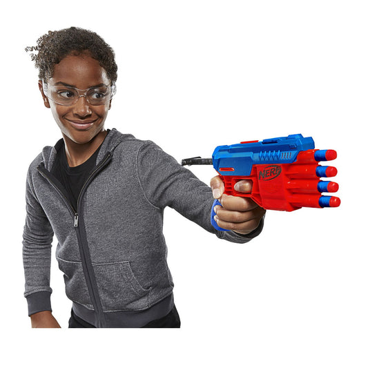 Nerf Red Blue Alpha Strike Fang QS-4 Blaster Gun