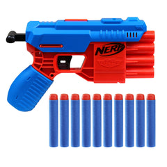 Nerf Red Blue Alpha Strike Fang QS-4 Blaster Gun