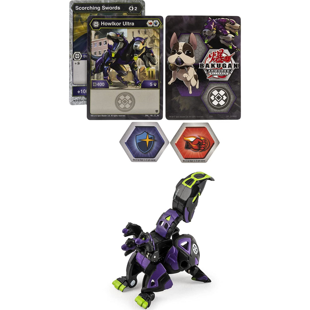 Bakugan Ultra Armoured Alliance Action Figure - Howlkor Black - Maqio