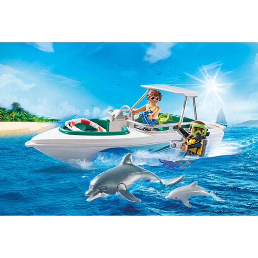 Playmobil 9164 Diving Trip with Boat Figures and Dolphins