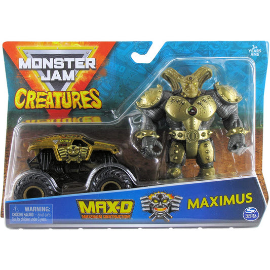 Monster Jam Creatures 5 Inch Die-Cast Vehicle - Max-D & Maximus