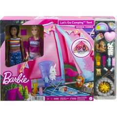 Barbie It Takes Two Camping Playset with Tent Dolls & 20 Pieces