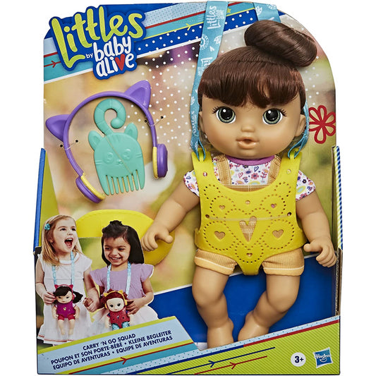 Littles by Baby Alive Carry n Go Squad -  Little Nadia Brown Hair Doll