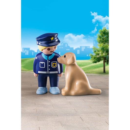 Playmobil 123 2pc Police Office & Dog & Figure - Maqio
