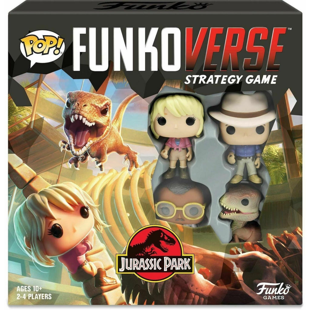 Funko POP Funkoverse Jurassic Park 100 Strategy Game Raptor Dr Alan - Maqio