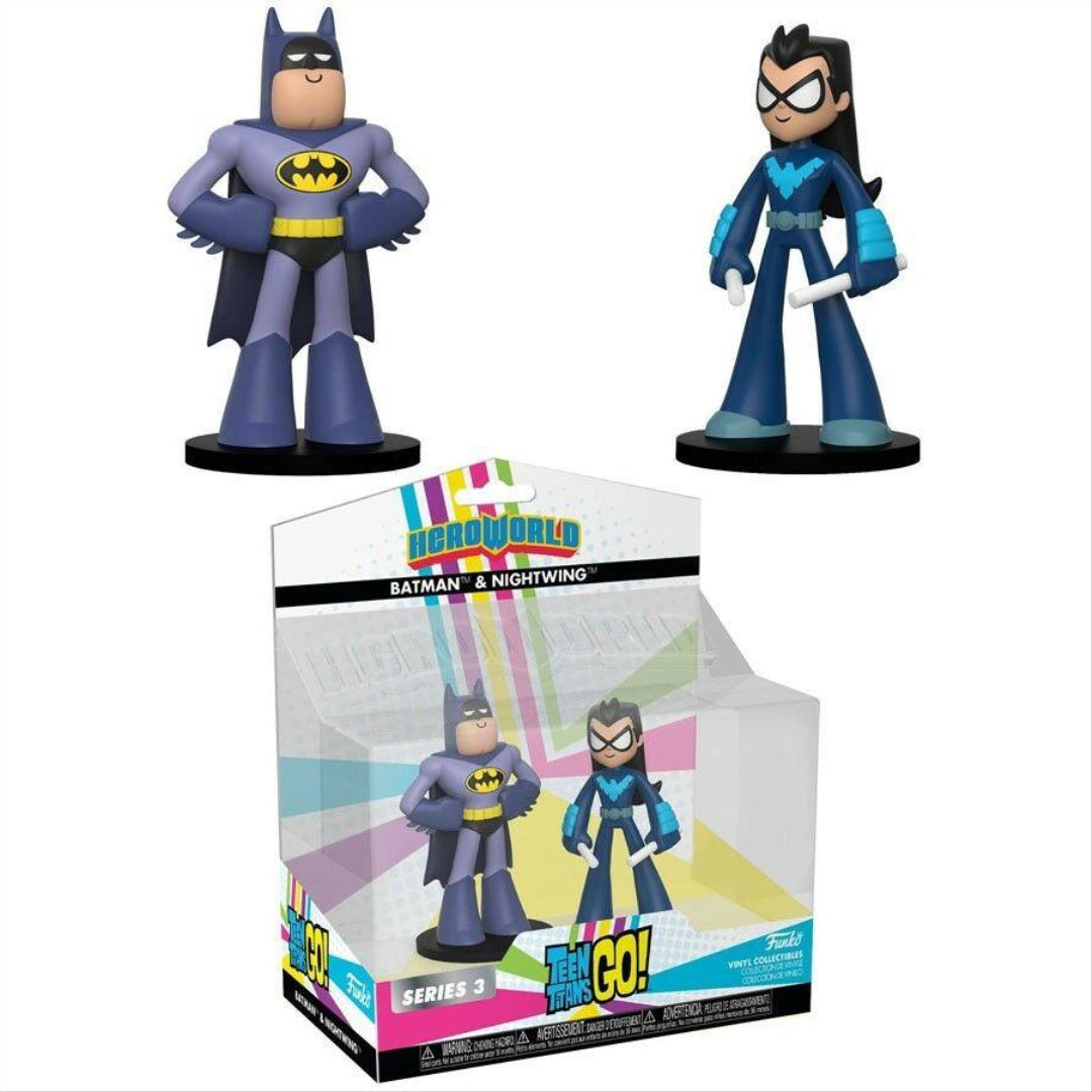 Funko Hero World 2 Pack Teen Titans Go Batman & Nightwing - Maqio
