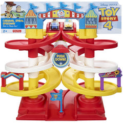 Fisher-Price Disney Pixar Toy Story 4 Carnival Spiral Speedway Playset GFG56 - Maqio