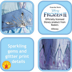 Rubie's Disney Frozen 2 Elsa Deluxe Dress Adults Costume - X-Small (UK Size 6)