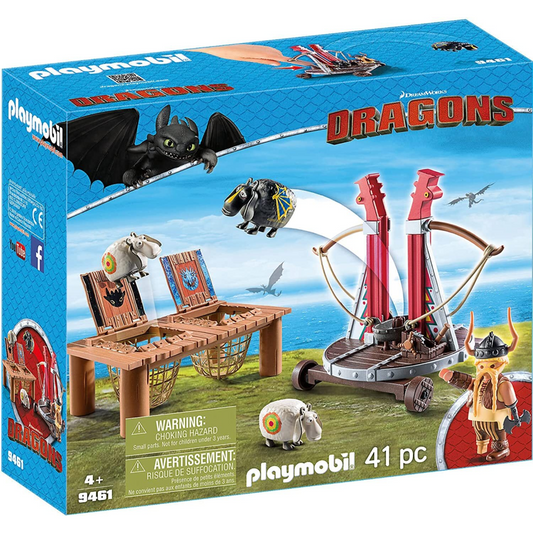 Playmobil DreamWorks Dragons Gobber the Belch with Sheep Sling