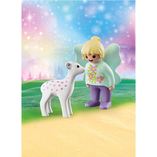 Playmobil 123 2pc Fairy Friend & Fawn Figure - Maqio