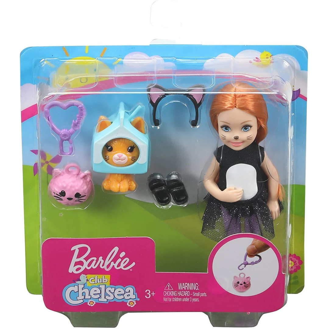 Barbie Club Chelsea Doll and Playset - Black Cat Dress & Cat - Maqio