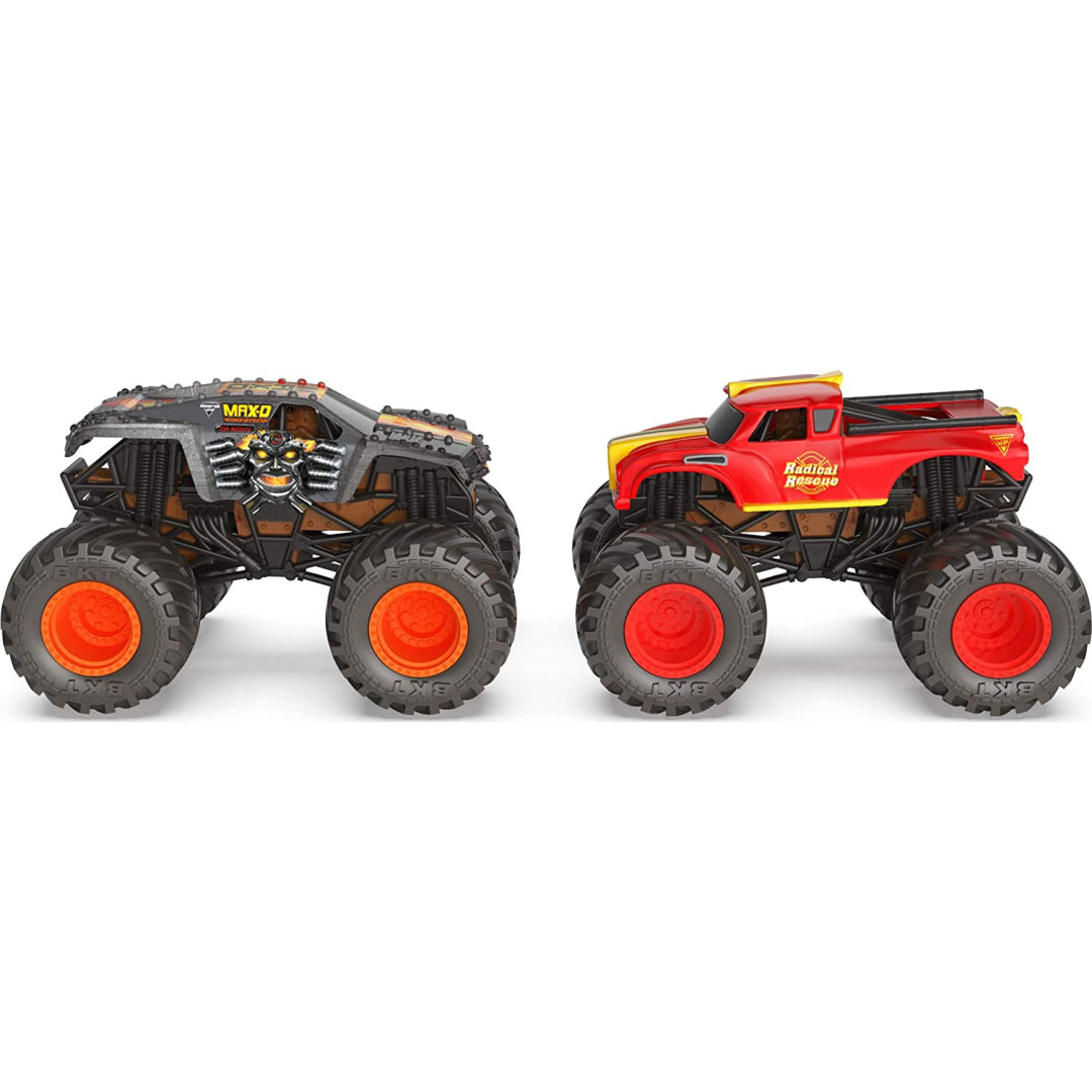 Monster Jam Max-D vs Radical Rescue Colour-Changing Monster Trucks - Maqio