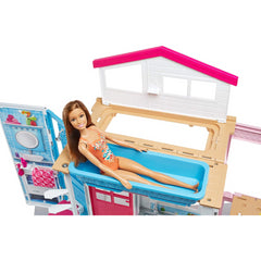Barbie Large 2-Story Doll House and Doll with Accessories