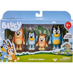 Bluey Family Bingo Bandit and Chilli 4 Figure Pack Action Figures 2.5in