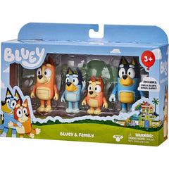 Bluey Family Bingo Bandit and Chilli 4 Figure Pack Action Figures 2.5in