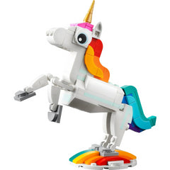 LEGO 31140 Creator 3 in 1 Magical Unicorn Toy to Seahorse & Peacock