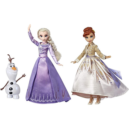 Disney Frozen Elsa Anna and Olaf Fashion Doll Set With Dresses