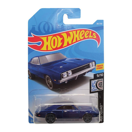 Hot Wheels Die-Cast Vehicle Dodge Charger 500 1969 Blue