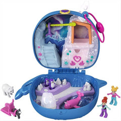 Polly Pocket Freezin Fun Narwhal Compact with Fun Reveals Doll