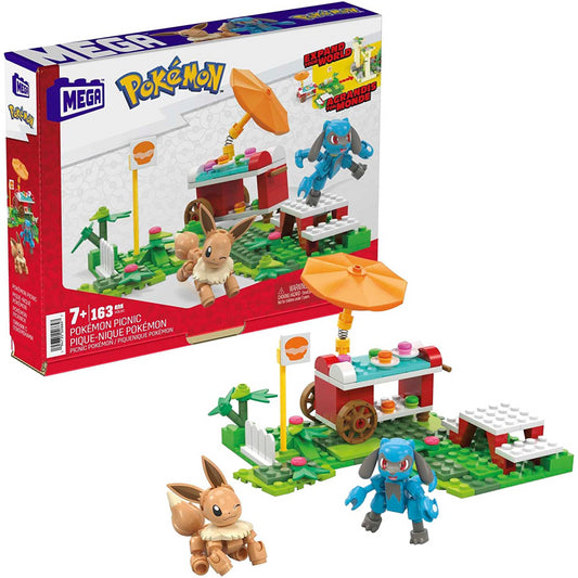 MEGA Pokemon Adventure Builder Picnic Set 193pc - Eevee and Lucario figures