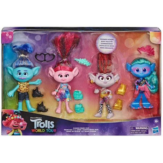 Trolls World Tour Fashion Remix Pack with 4 Figures and Accessories