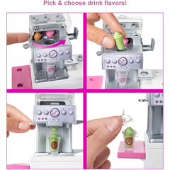 Barbie Coffee Shop Playset with Doll and Play Pieces