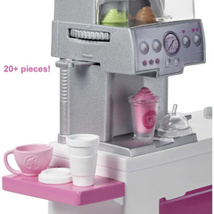 Barbie Coffee Shop Playset with Doll and Play Pieces