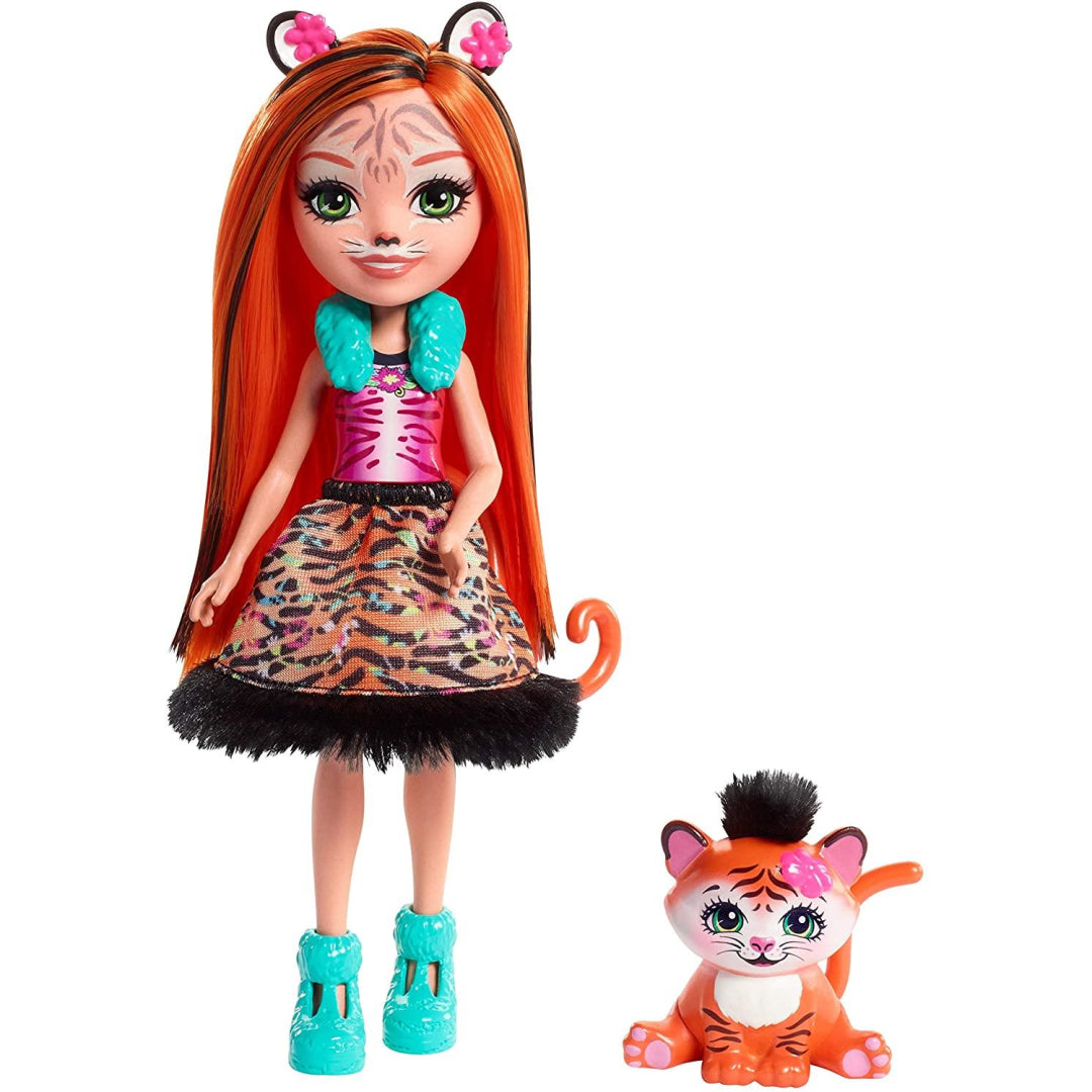 Enchantimals Tanzie Tiger Doll and Tuft Figure Playset FRH39 - Maqio