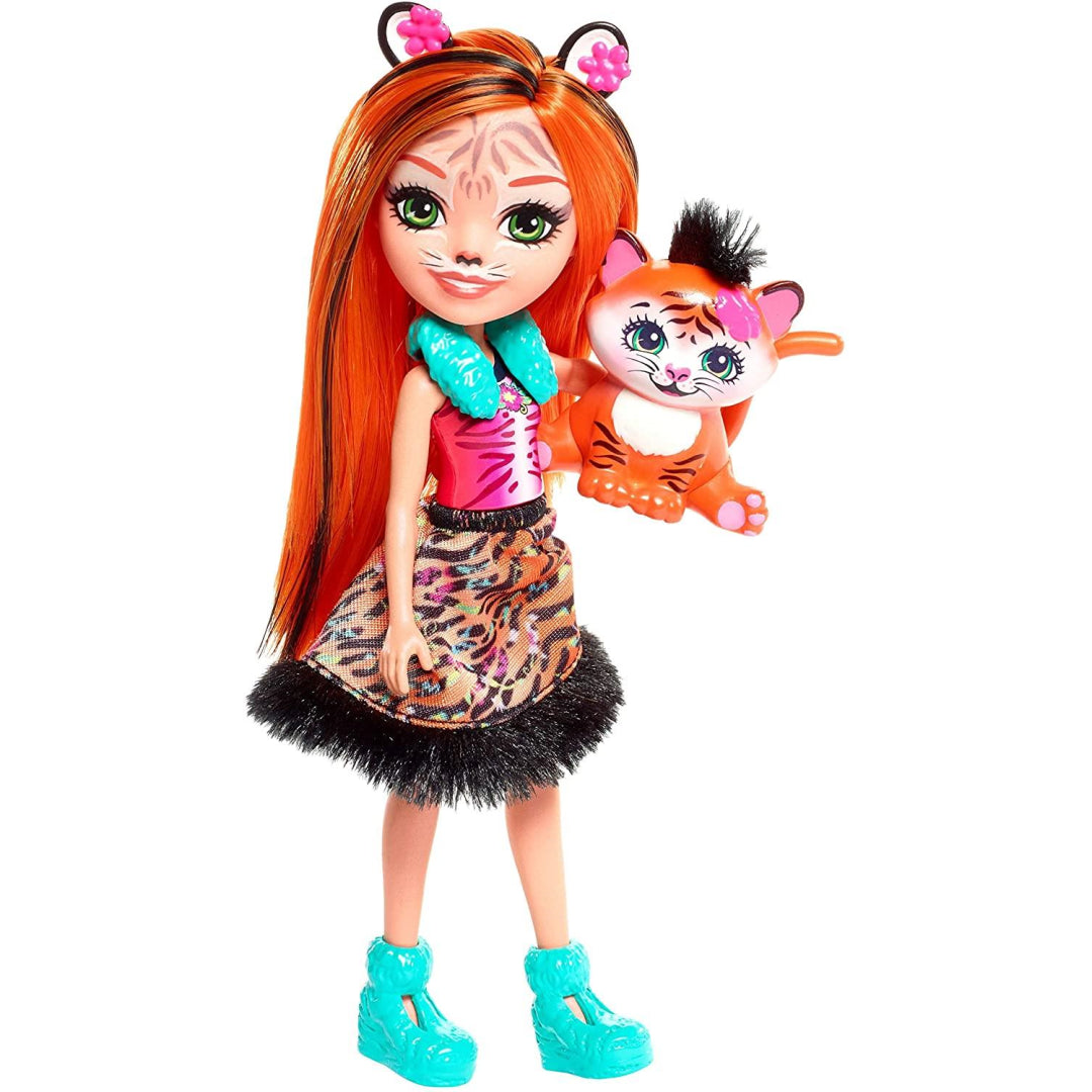 Enchantimals Tanzie Tiger Doll and Tuft Figure Playset FRH39 - Maqio