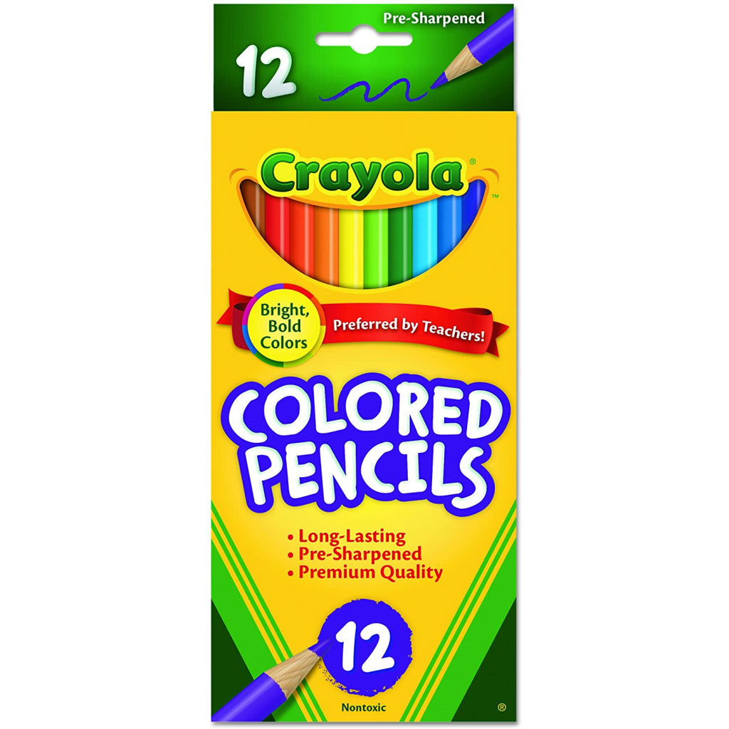 Crayola 12 Pre-Sharpened Coloured Pencils - Maqio