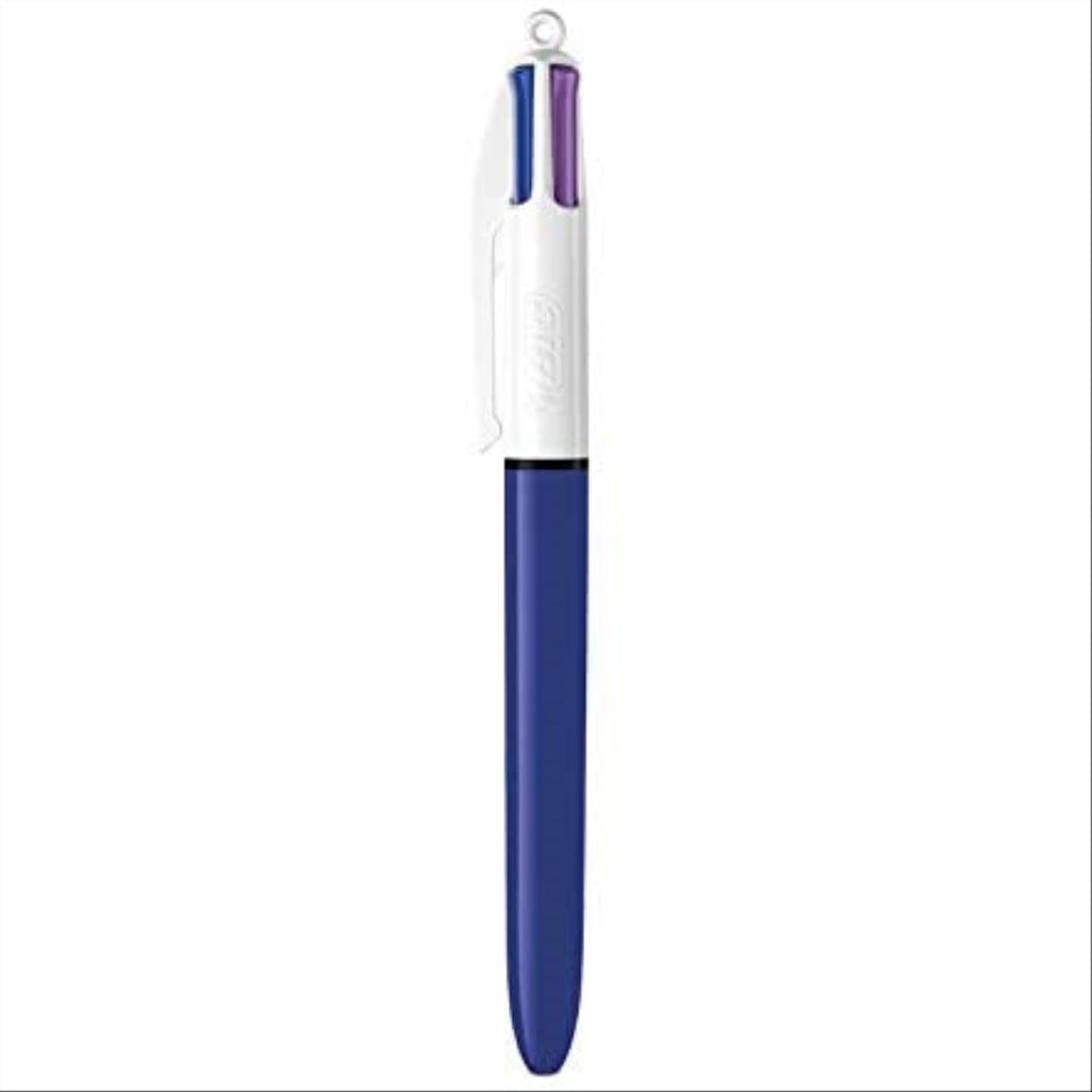 BIC 4 Colour Pen Black Blue Red Purple - Maqio
