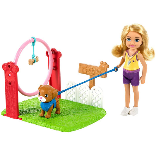 Barbie Chelsea Dog Trainer Playset & Doll - Maqio