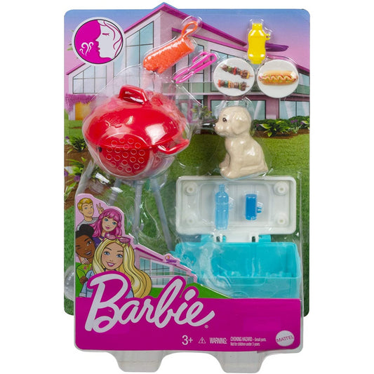 Barbie Mini Playset & Pet Outdoor Barbeque BBQ - Maqio
