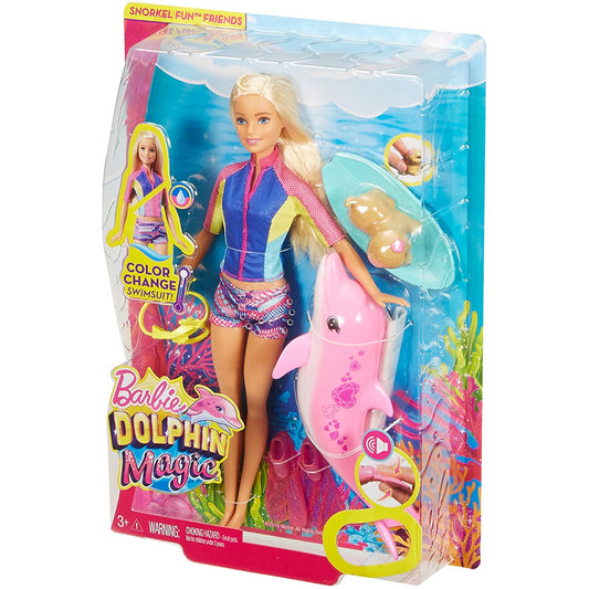 Barbie Dolphin Magic Snorkel Fun Friends Doll FBD63 - Maqio