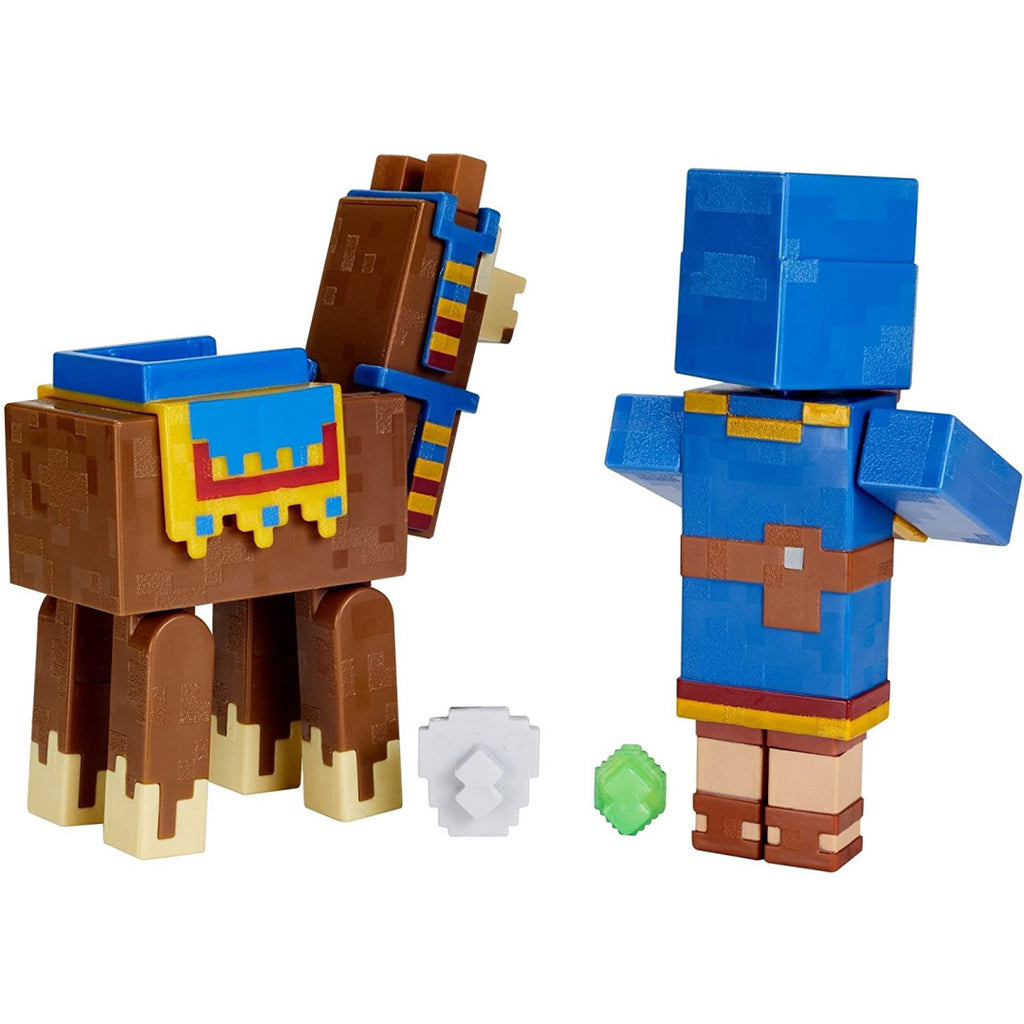 Minecraft Wandering Trader & Llama Figures - Maqio