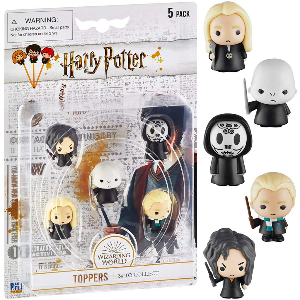 Harry Potter Pencil Toppers 5 Pack Blister Voldemort In Middle - Maqio