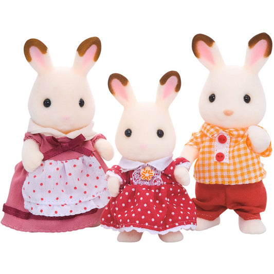 Sylvanian Families 3 Set Chocolate Rabbit Family - Maqio