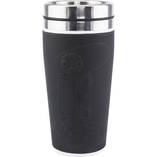 Paladone Playstation Controller Travel Mug 450ml Stainless Steel Black Mug