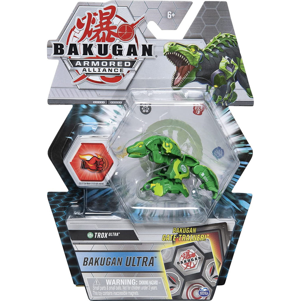 Bakugan Ultra Armoured Alliance Action Figure Set - Trox Green - Maqio