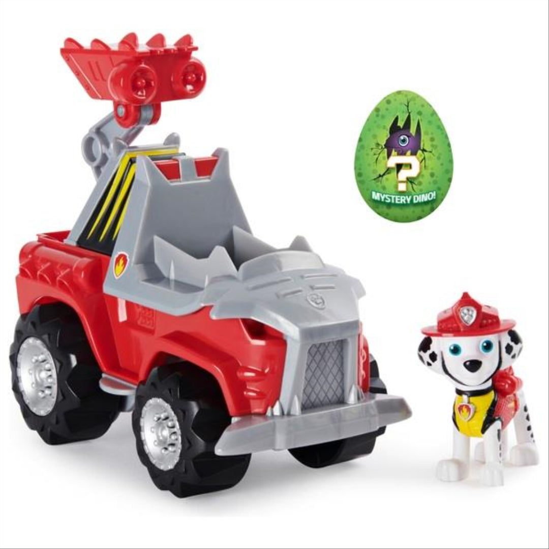 Paw Patrol Dino Rescue Rev Up Vehicle & Mystery Dinosaur Figure - Marshall - Maqio