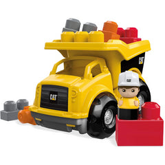 Mega Bloks Cat Lil' Dump Truck First Builders Rolling  Car and Figure
