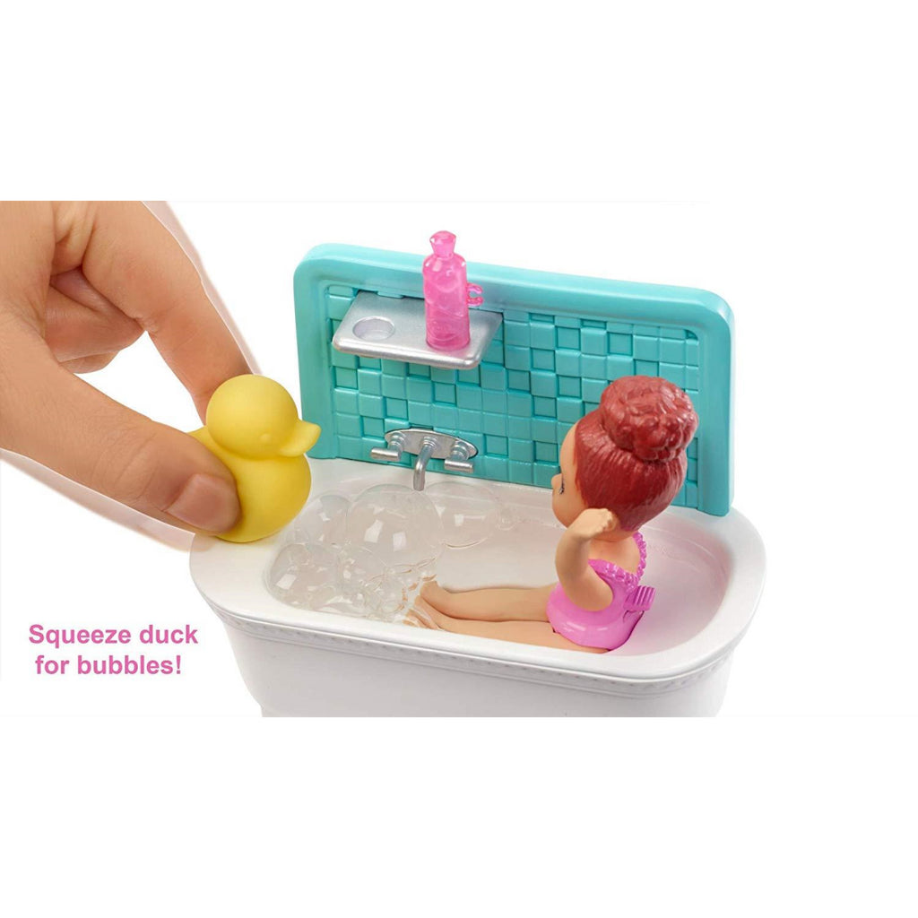 Barbie Babysitters Including Playset with Bathtub - Maqio